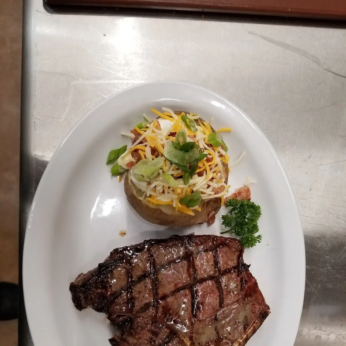 T-Bone and Loaded Baked Potato