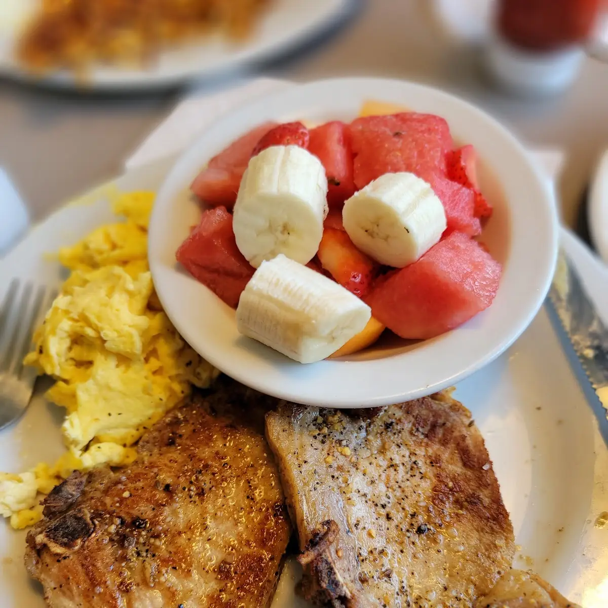 Pork Chops and Eggs