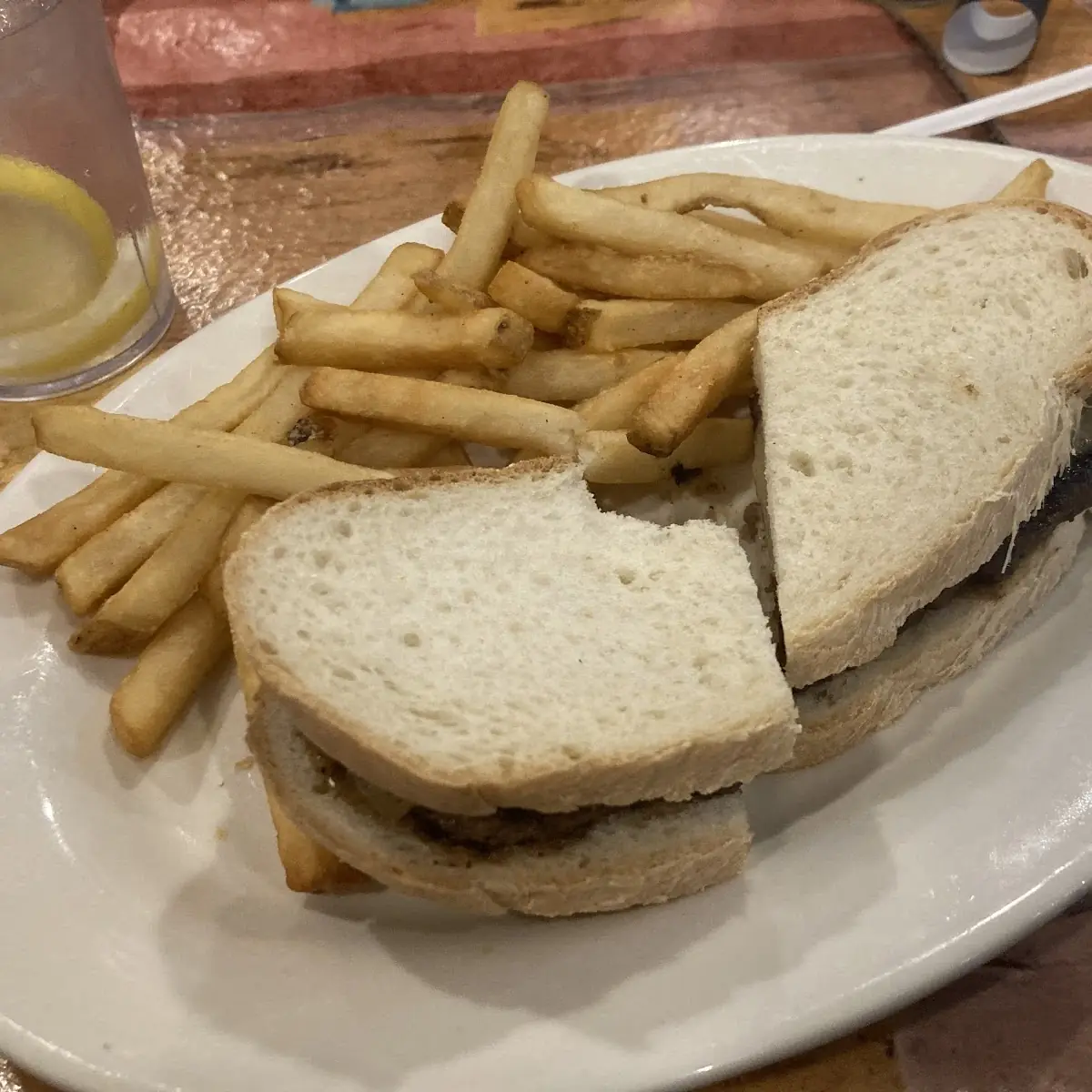Cube Steak Sandwich with French Fries