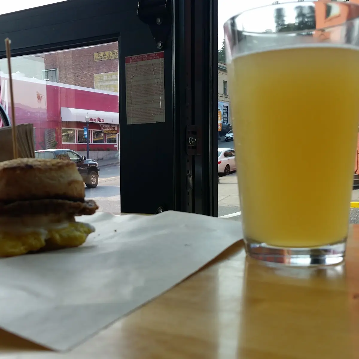 Breakfast Sandwich & Kombucha