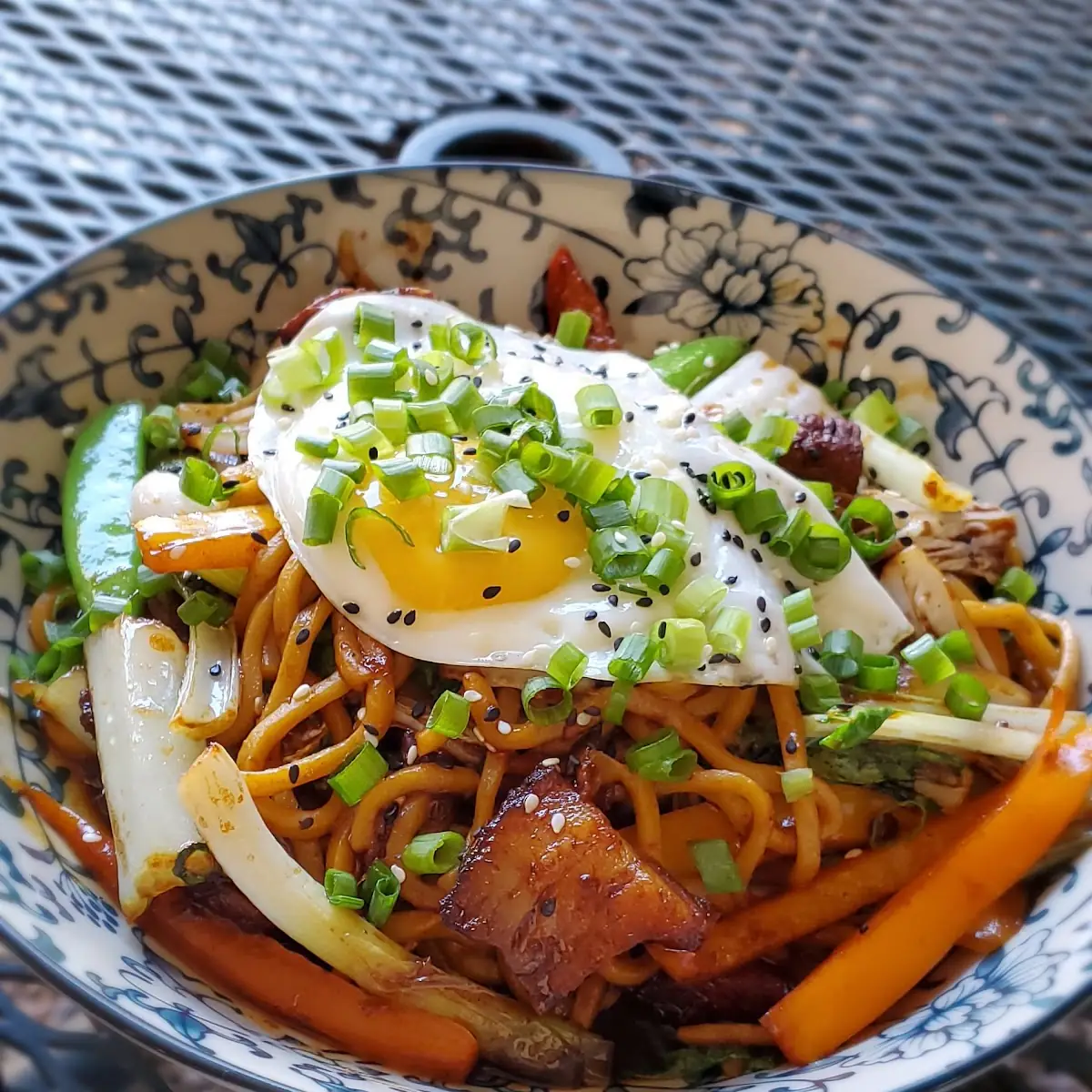Orange Pork Lo Mein