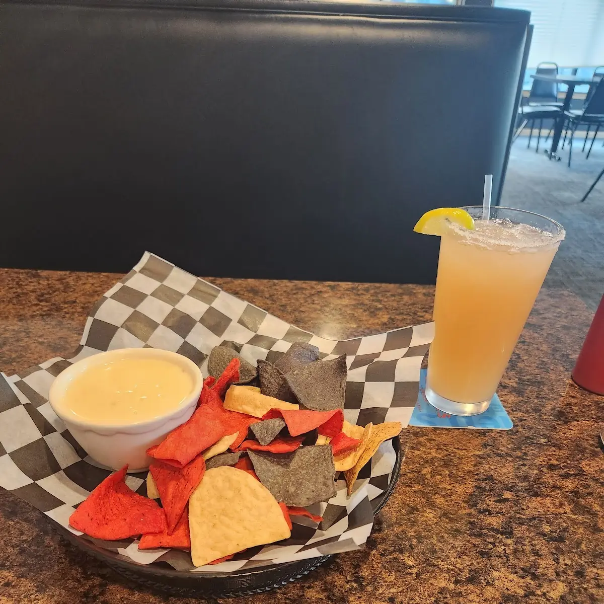Tortilla Chips and White Cheese Dip