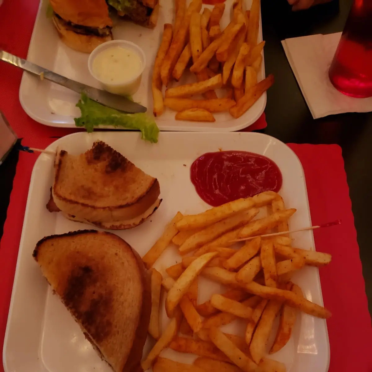 Grilled Cheese Sandwich with Fries