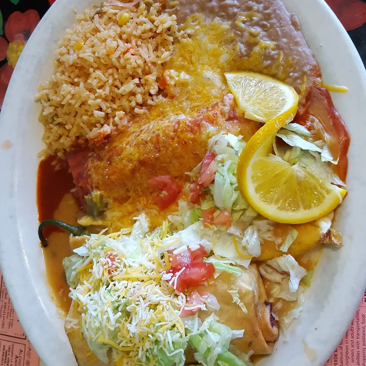 Combination Chili Relleno Tamal Chimichanga Dinner