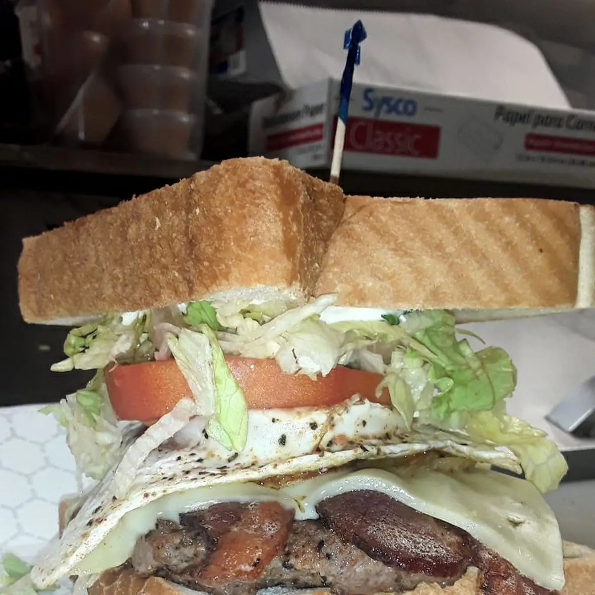 Blues Burger on Texas Toast
