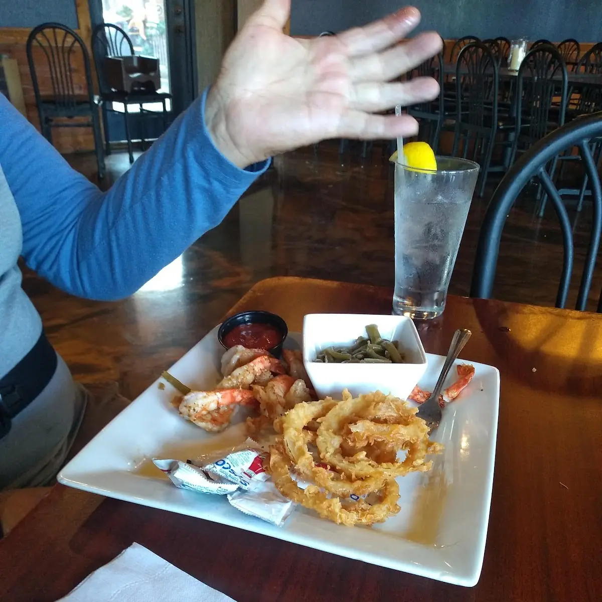 Deep Fried Shrimp and Onion Rings