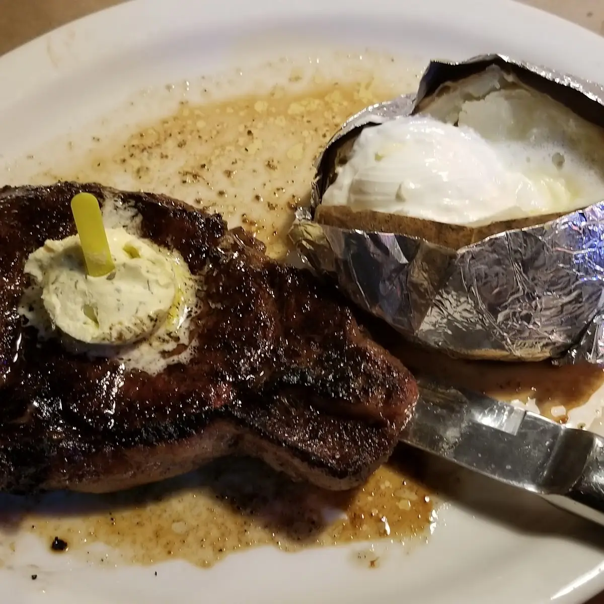 Ribeye Steak and Loaded Baked Potato