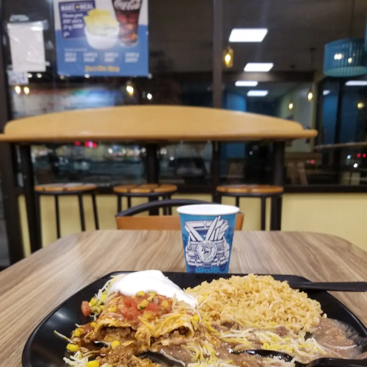 Ground Beef Enchiladas Rice & Beans