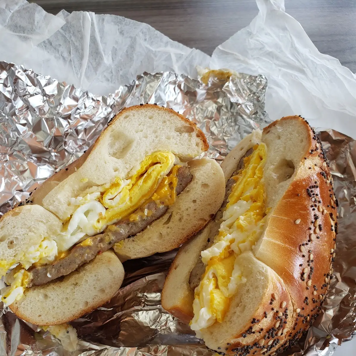 Bacon Egg and Cheese on an Everything Bagel