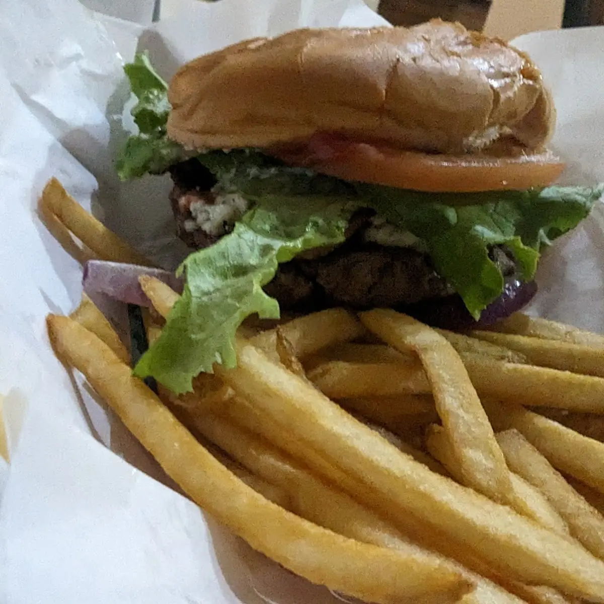 Cheeseburger and Fresh Cut Fries