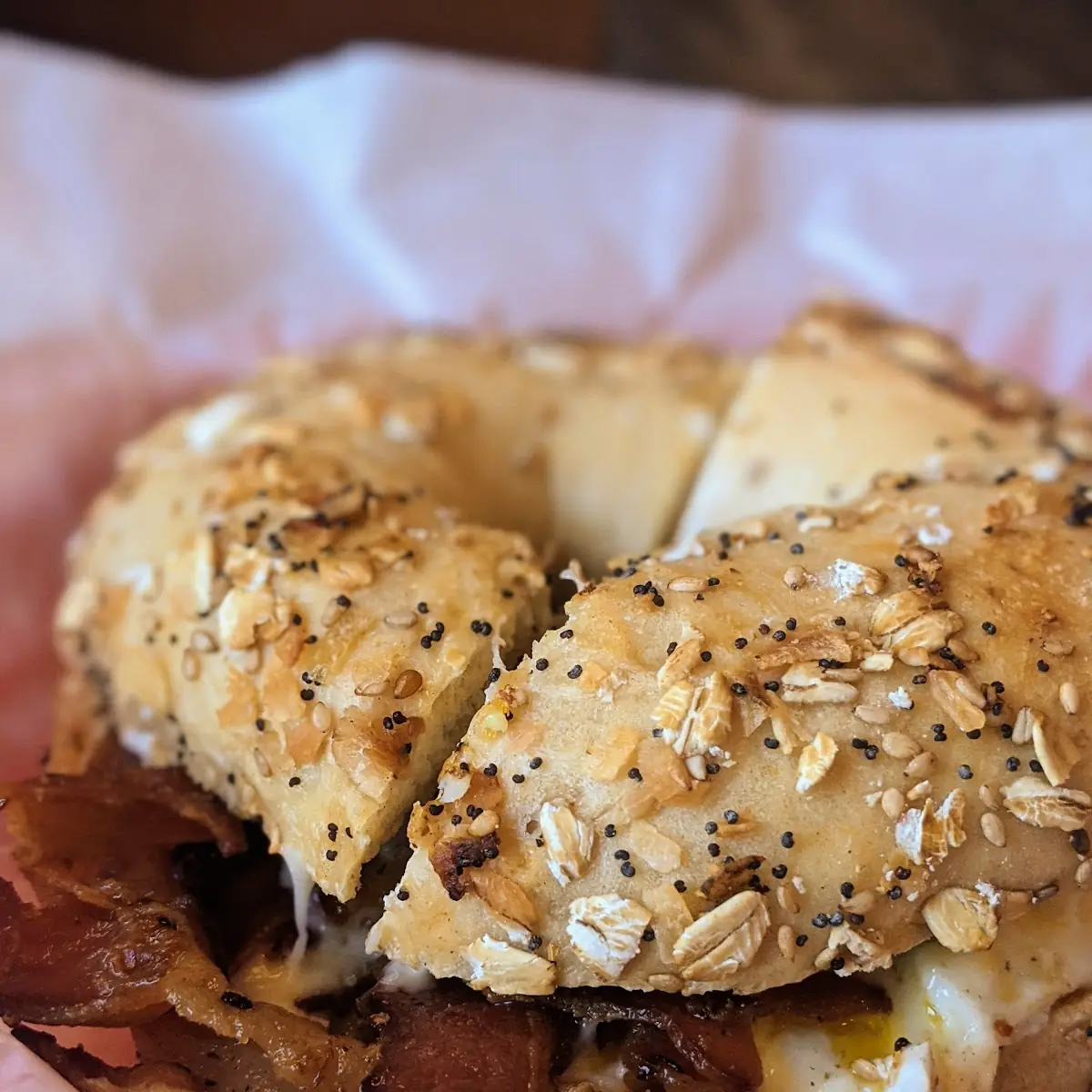 Bagel Sandwich w Bacon and Egg