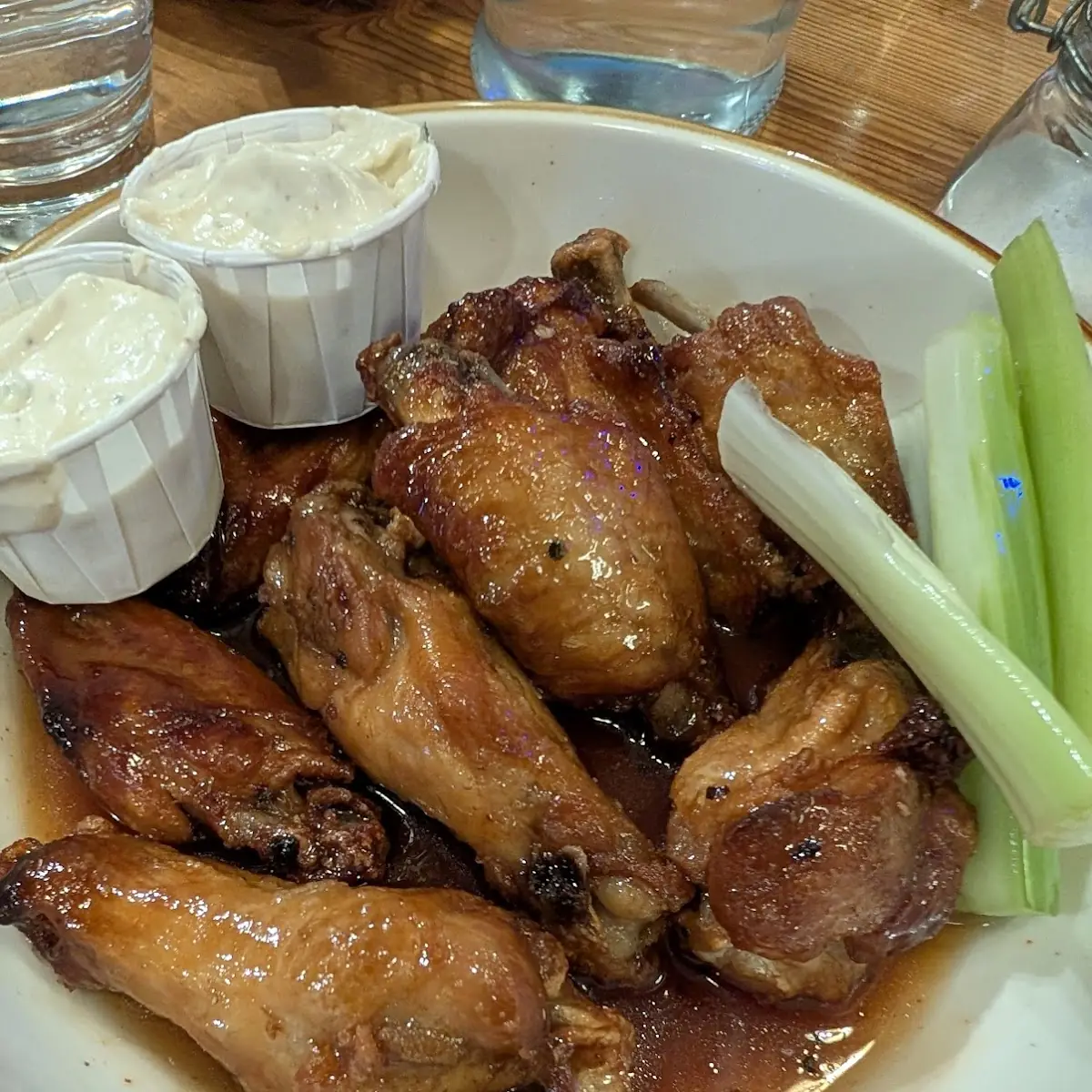 Crispy Chicken Wings with Celery