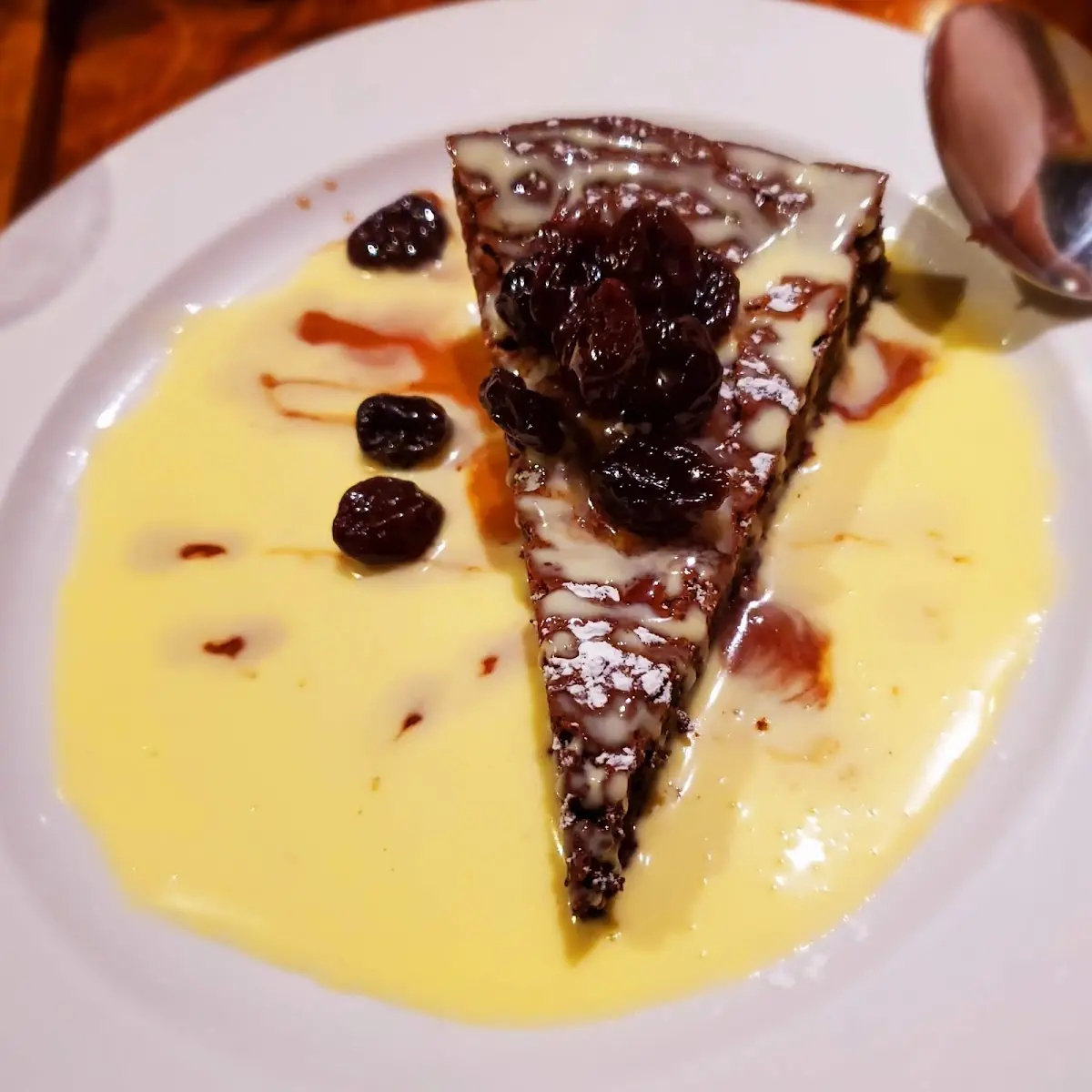 Flourless Chocolate Cake with Bourbon Cherries