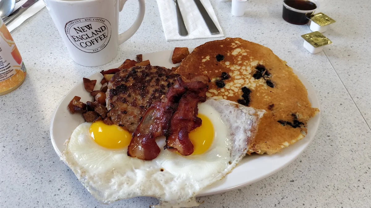Breakfast with Eggs and Pancakes