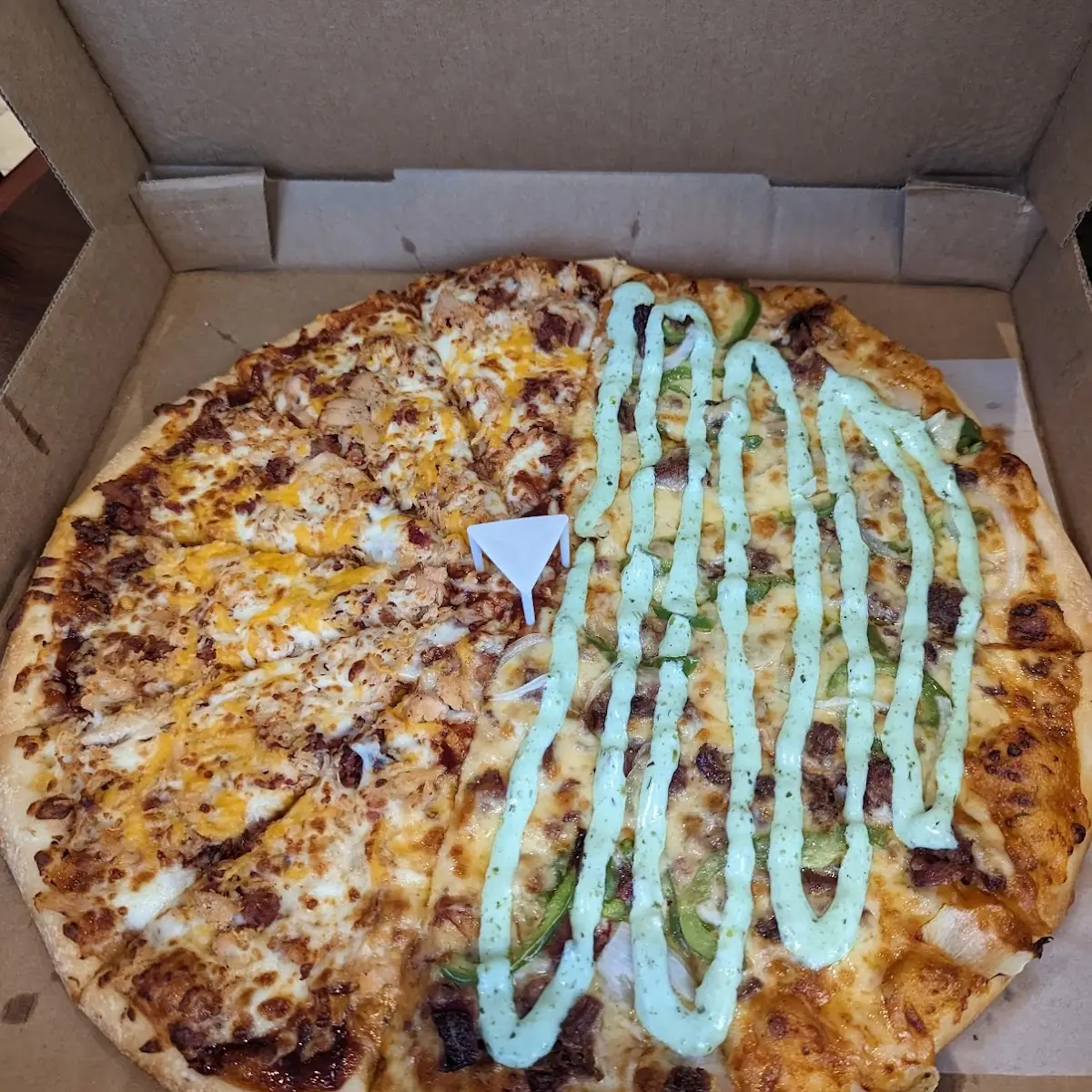 Half BBQ Chicken Half Brisket