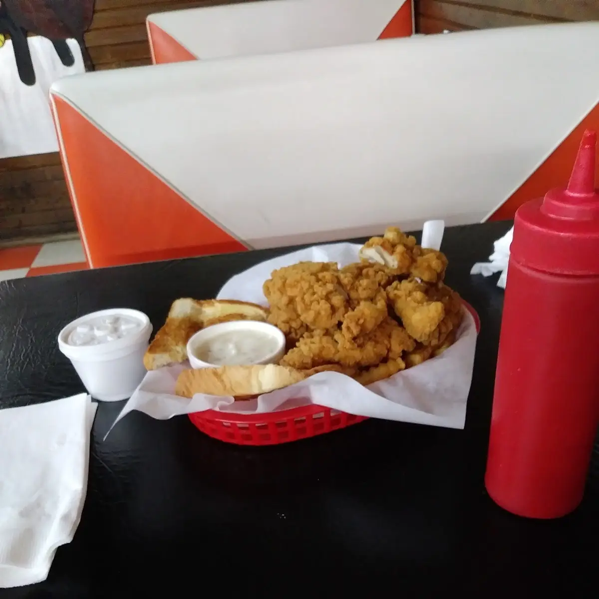 Chicken Strips & Fries with Bread Basket