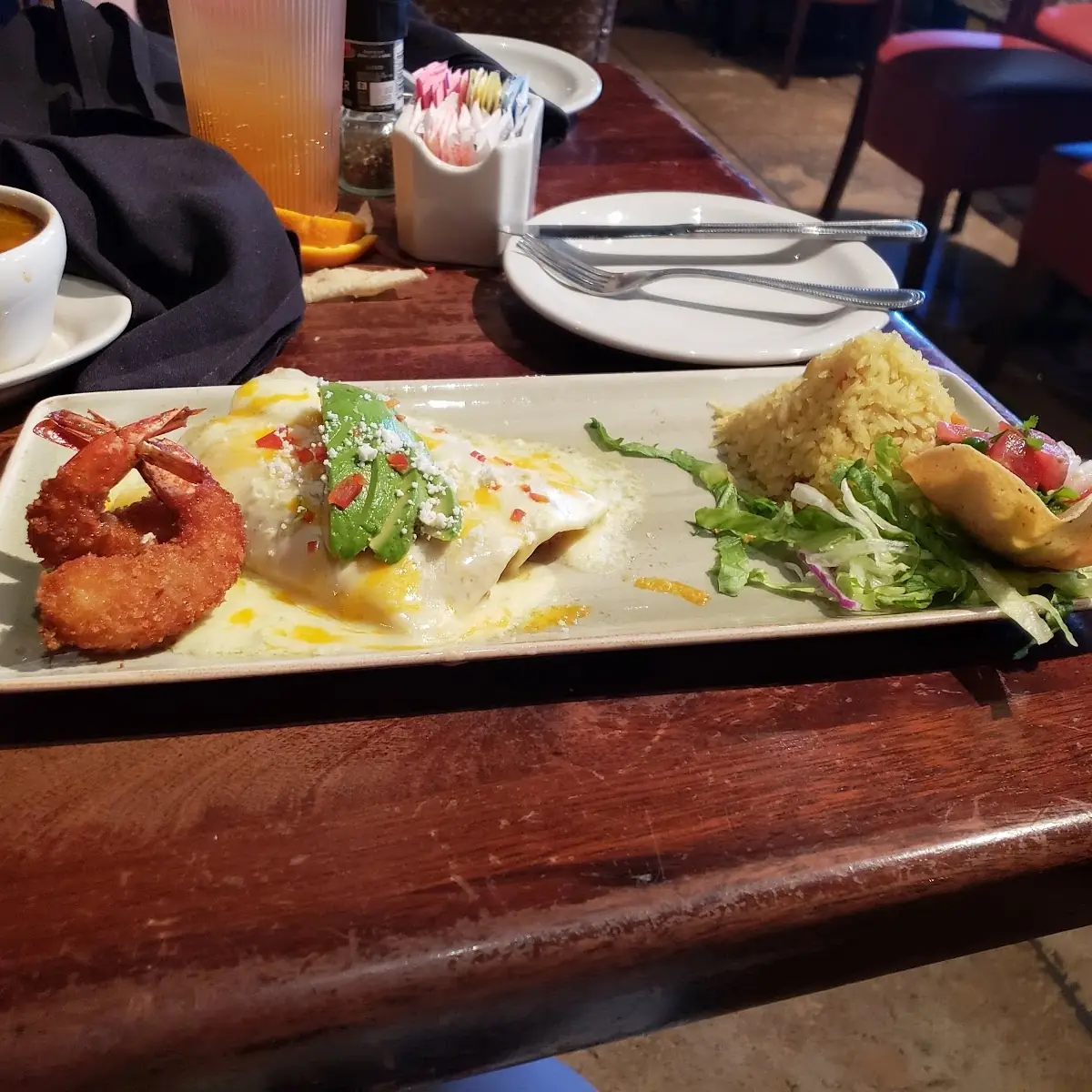 Fried Shrimp Enchiladas