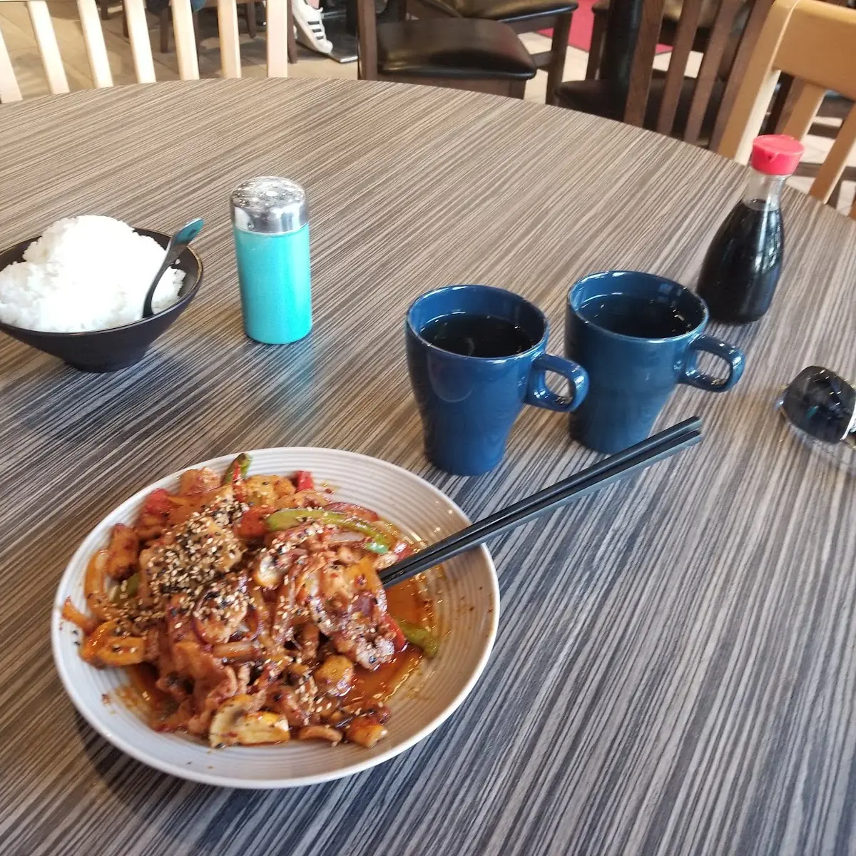 Spicy BBQ Korean Chicken and Shrimp