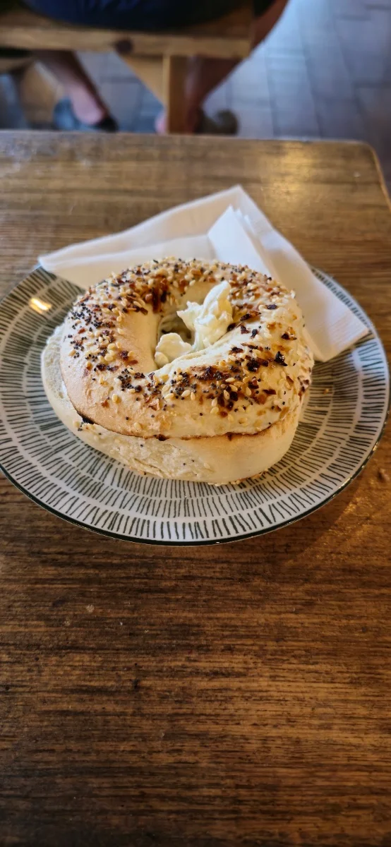 All Day Breakfast Bagel, The Daily Grind Cafe & Bar