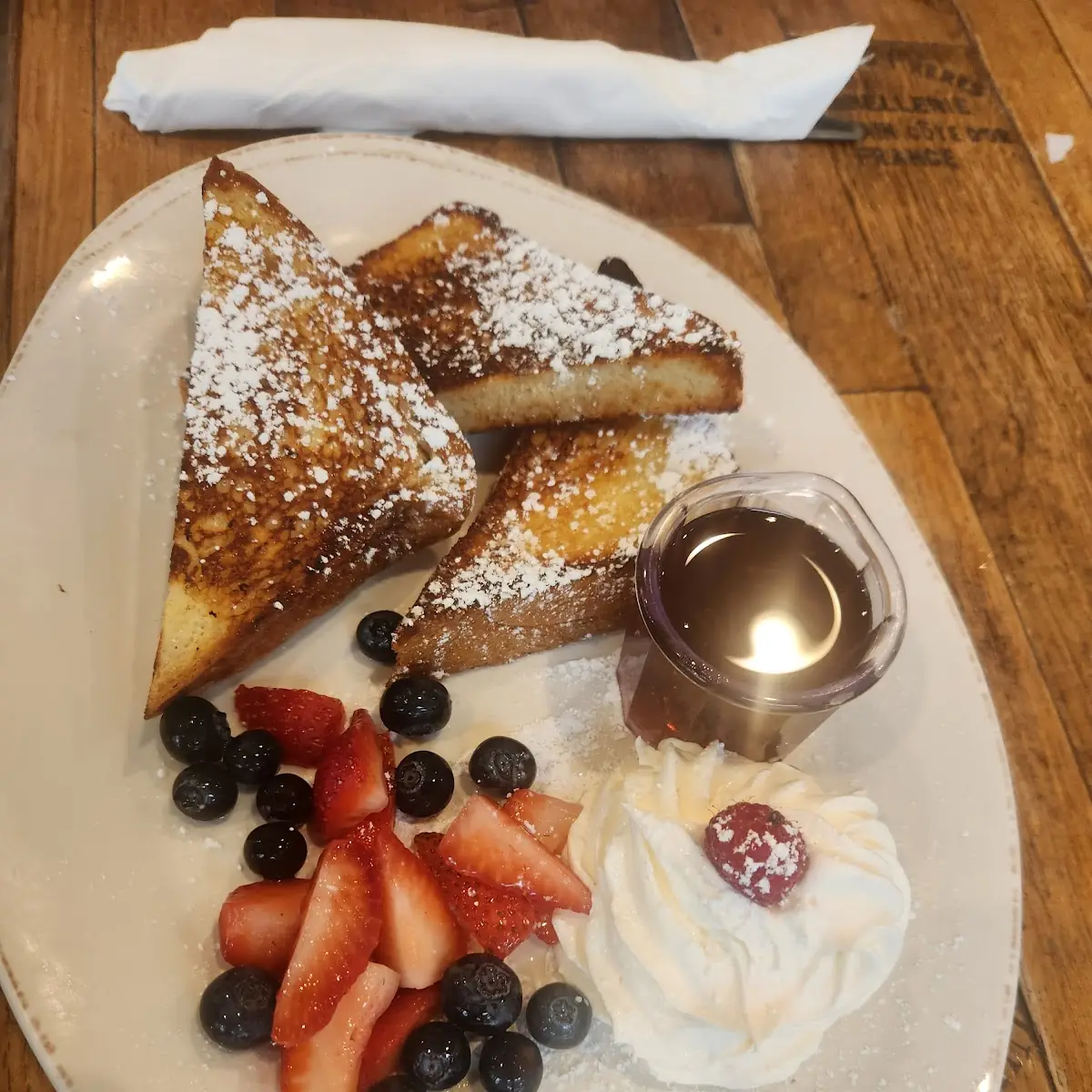 French Toast with Berries and Syrup