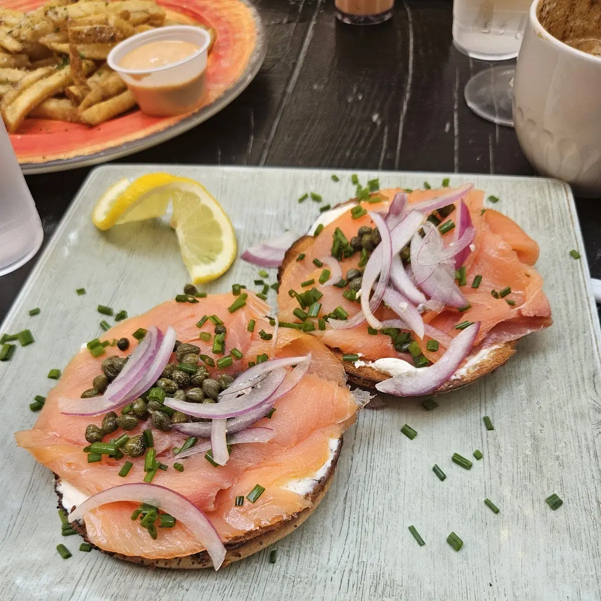 Smoked Salmon Lox Bagel