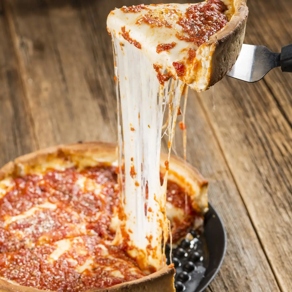 Chicago-Style Deep Dish Cheese Pizza