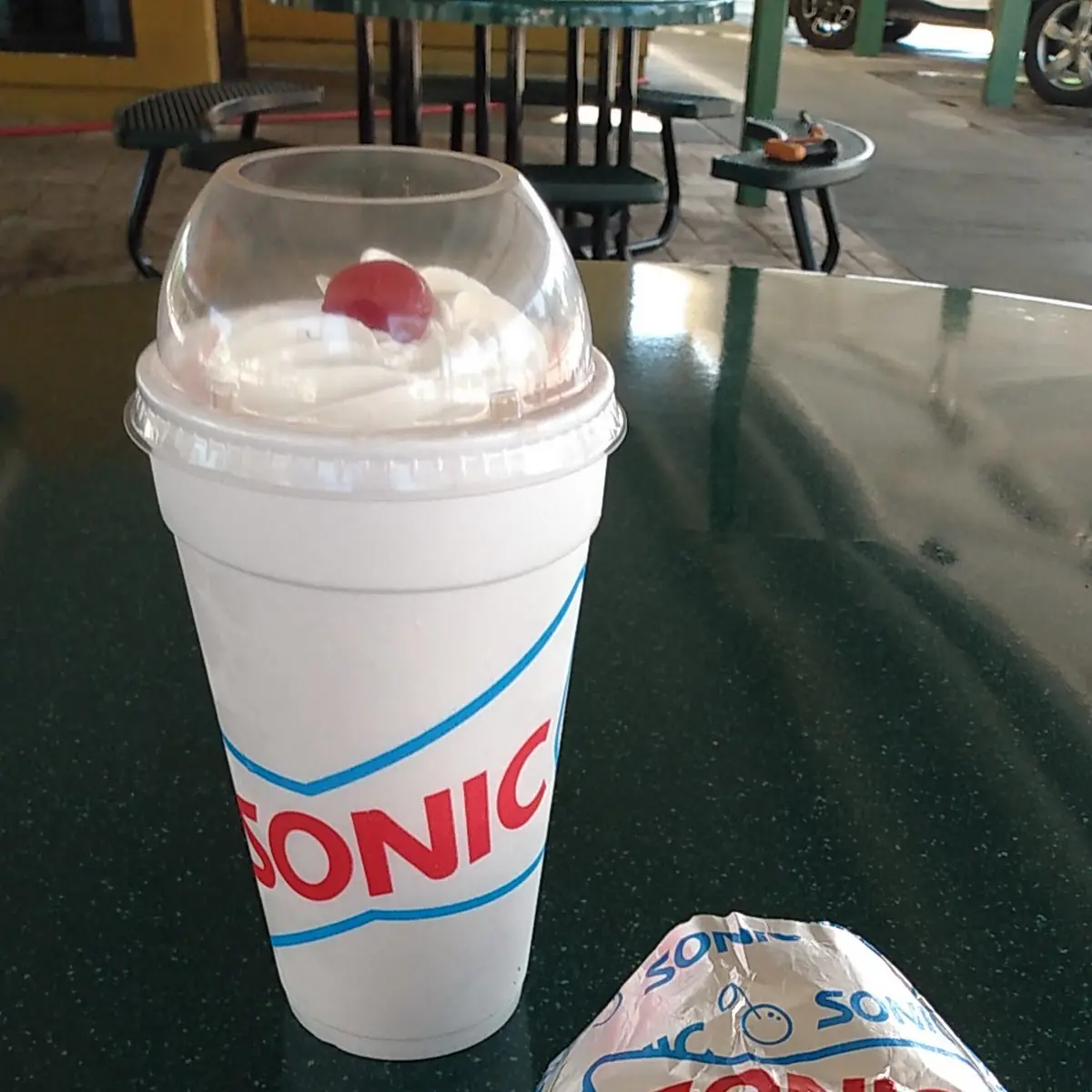 Cheeseburger & Strawberry Shake