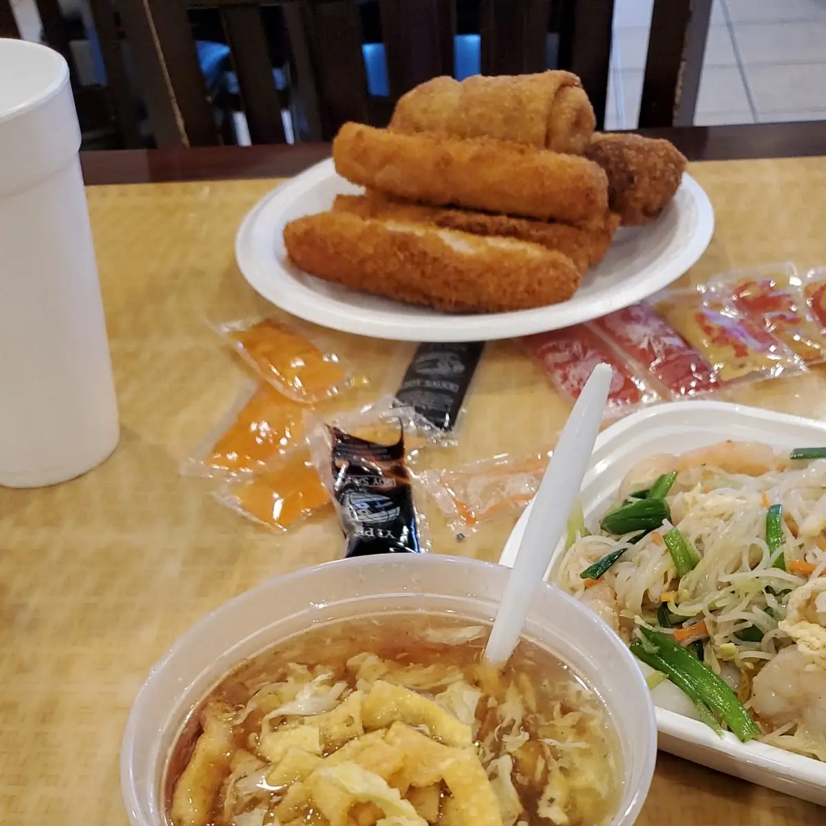 Crab Stick and Egg Rolls