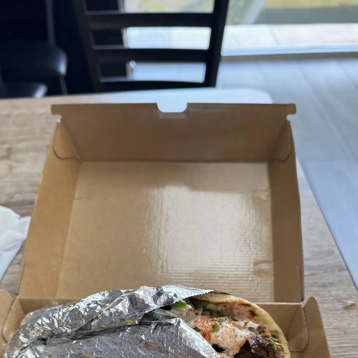 Chicken Gyro and Fries