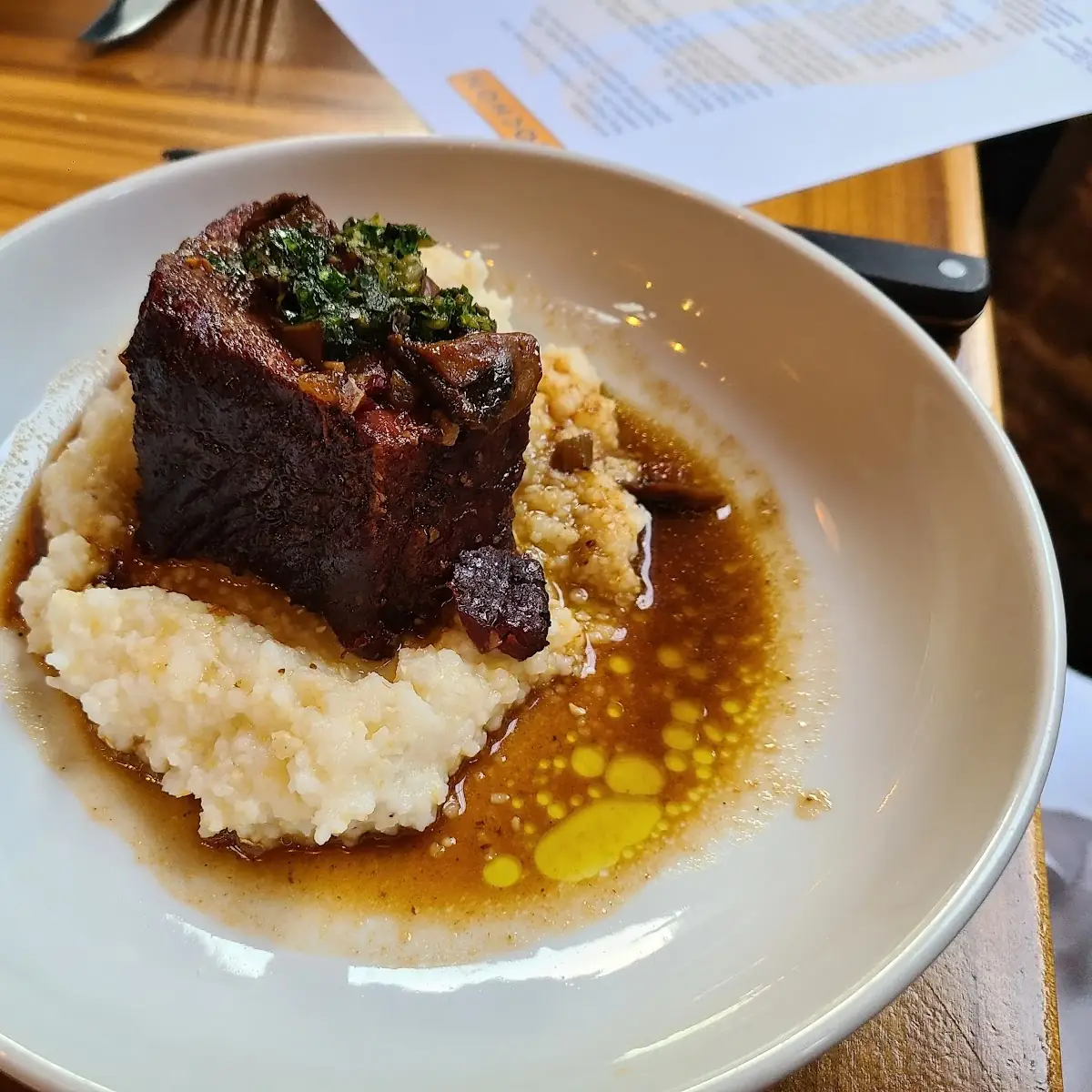 Smoked Beef Short Rib Grits