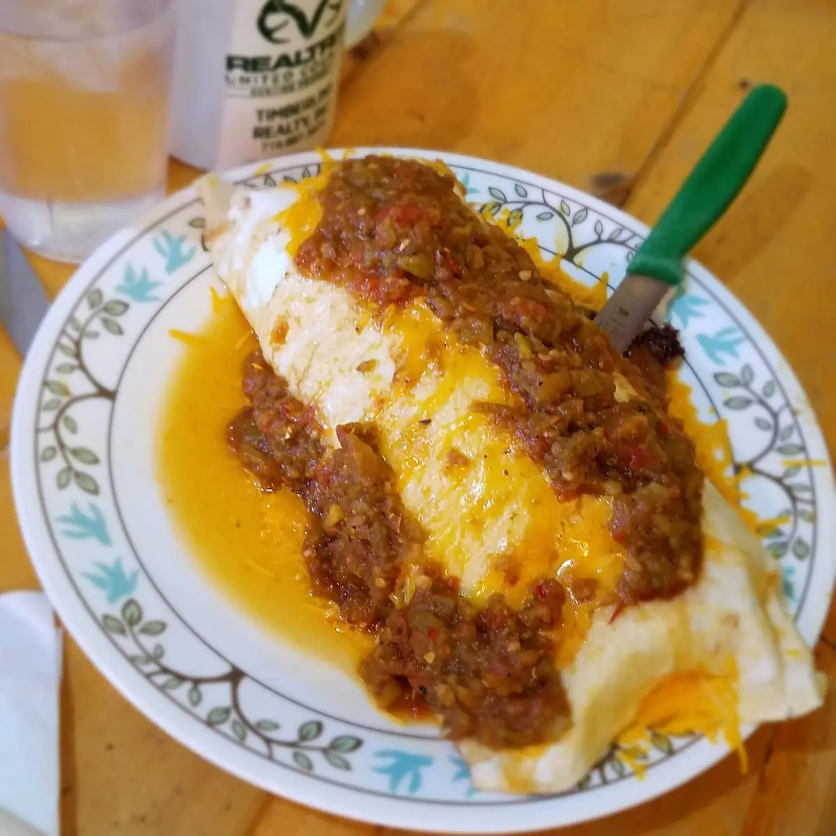 Bear Breakfast Burrito with Green Chilli