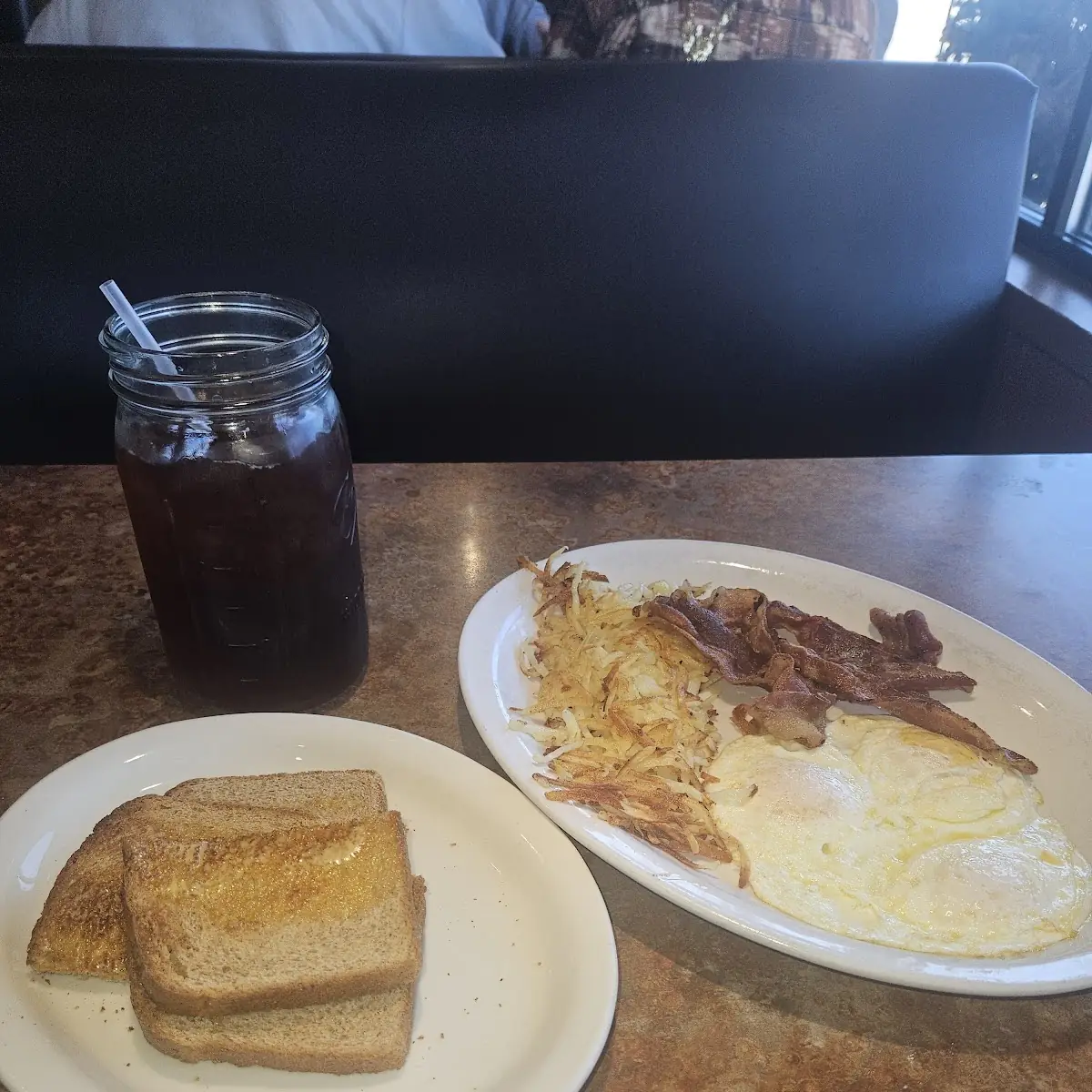 Bacon Eggs Hash Browns Toast