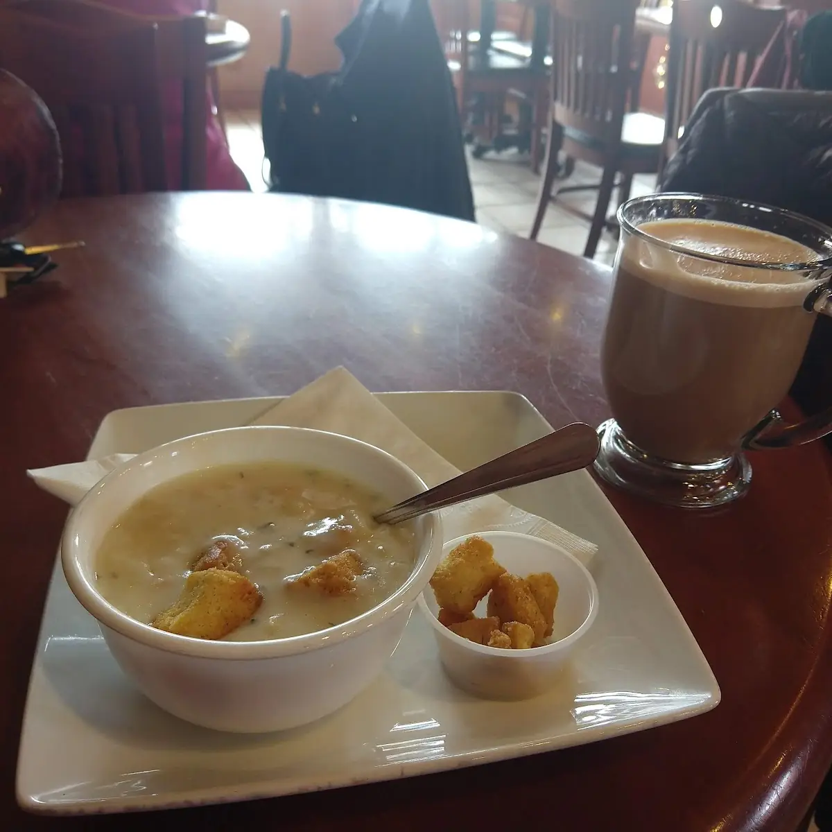 Clam Chowder and a Latte