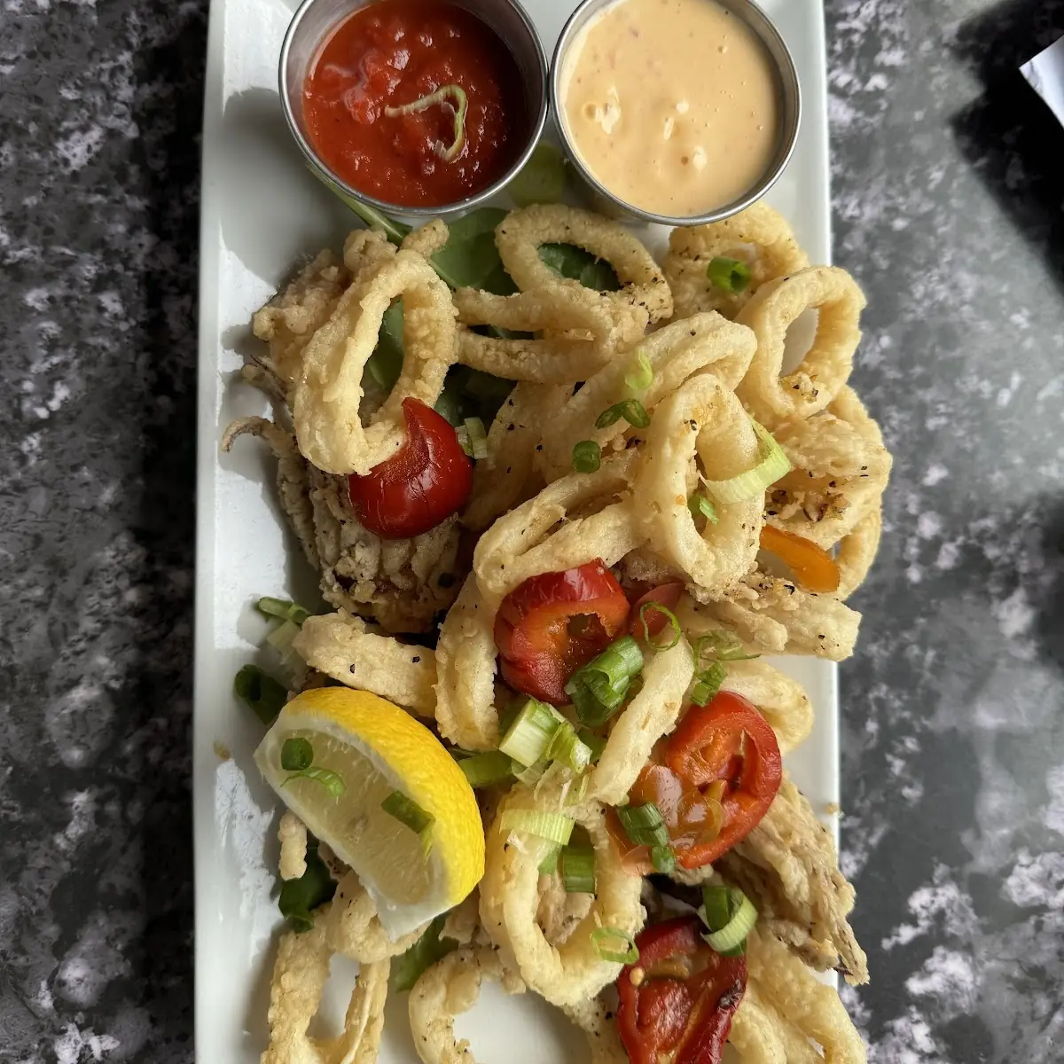 Fried Calamari with Dipping Sauces
