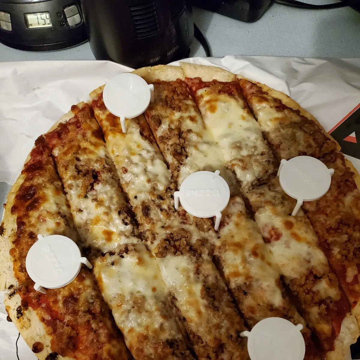 Cheese and Sausage Pizza