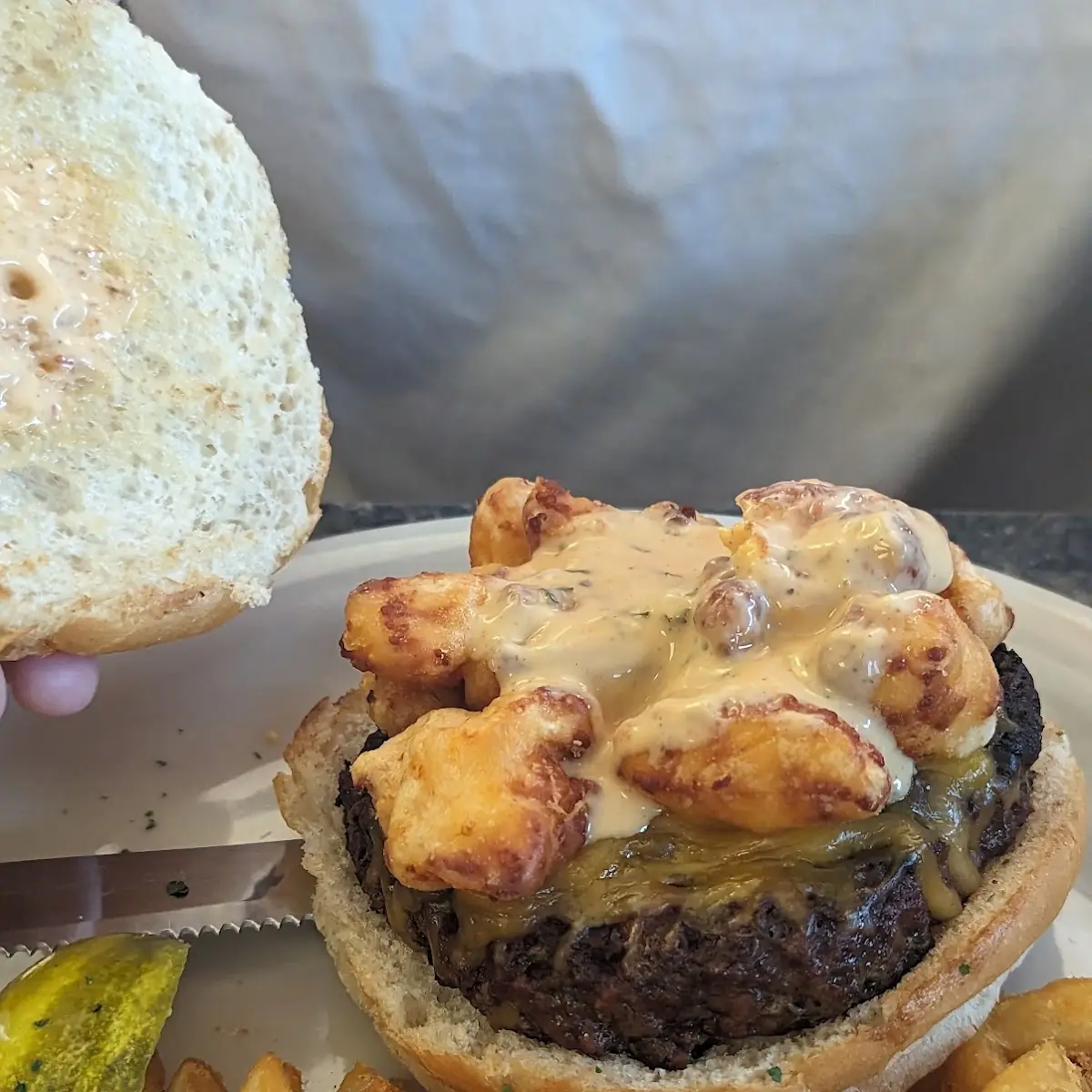 Cheese Curd Burger