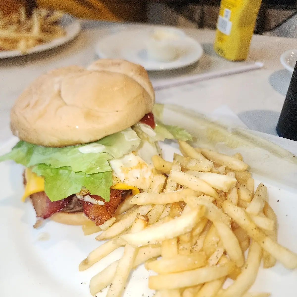 Bacon Cheese Burger with Egg