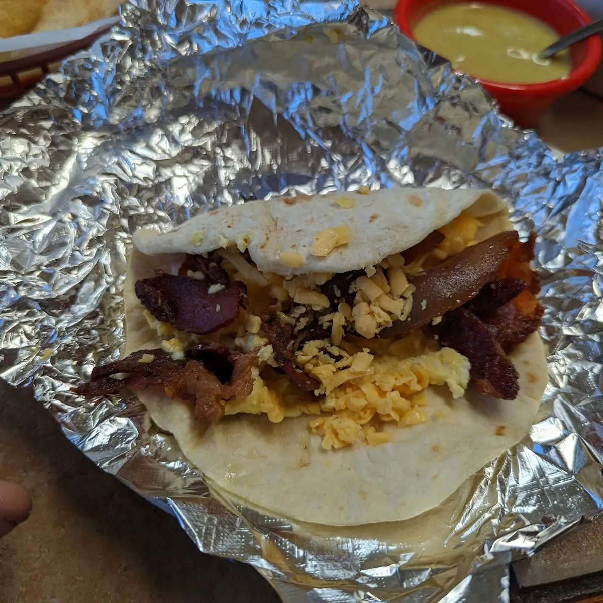 Bacon Egg and Cheese Taco