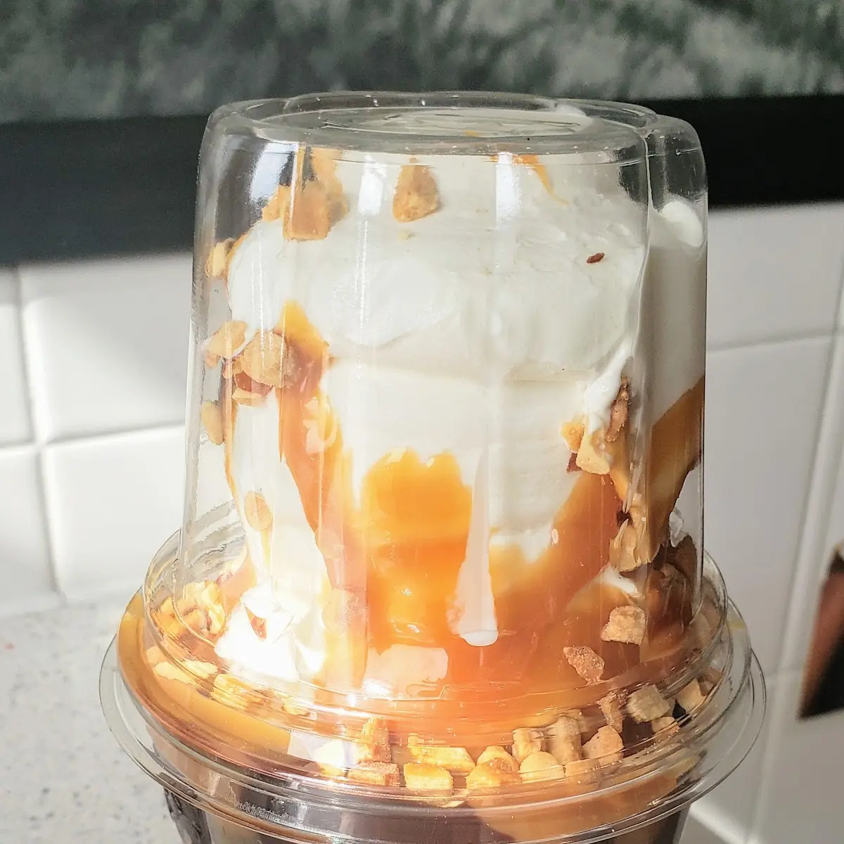 Carmel Hot Fudge Sundae with Nuts