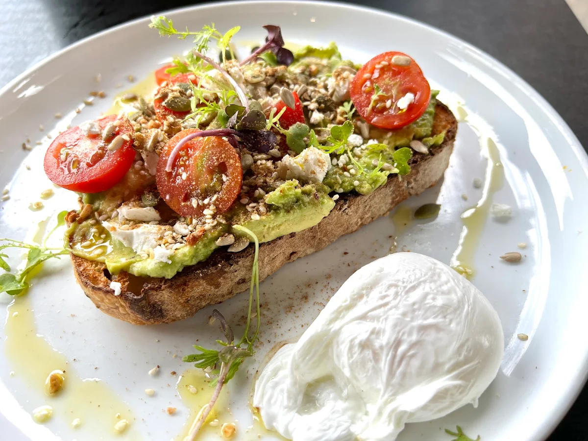Avocado Toast with Egg on the Side, Birdwood Cafe