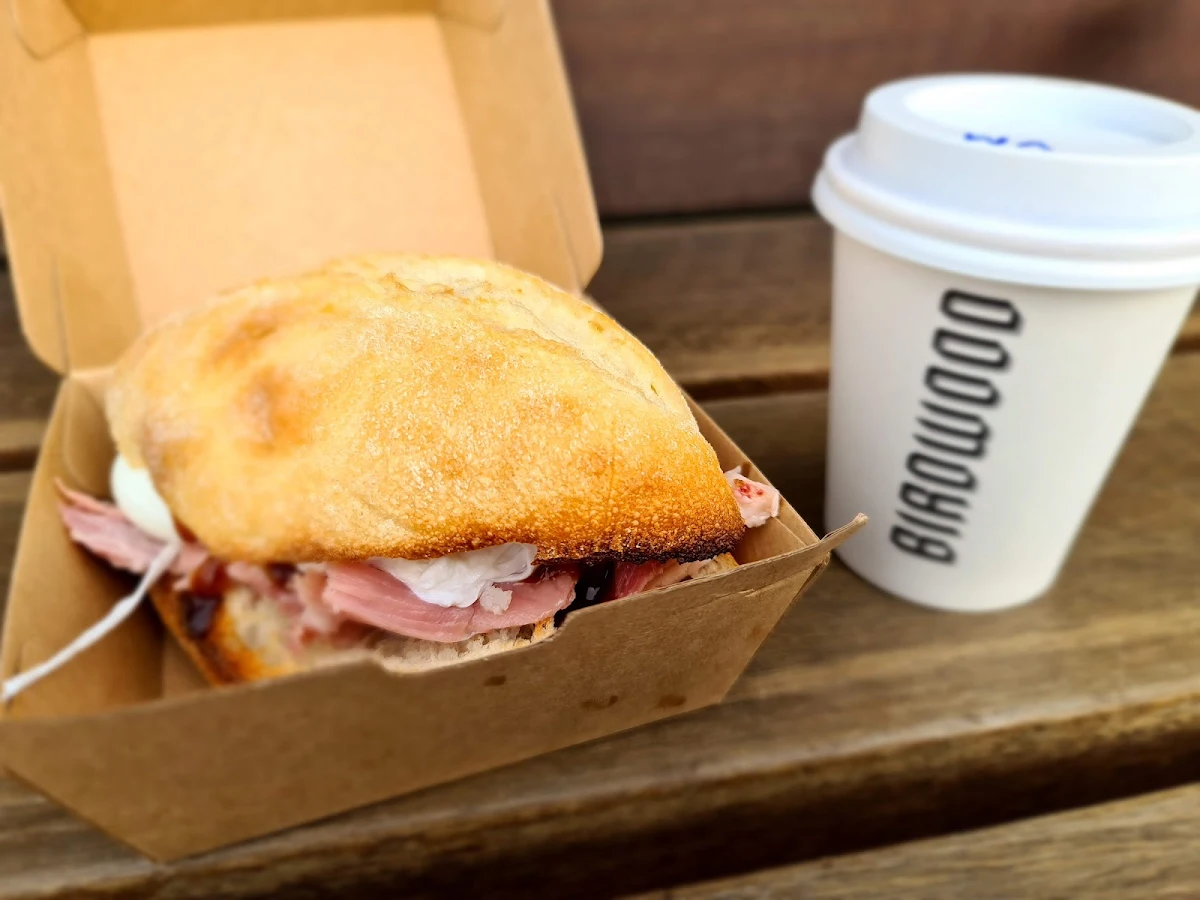 Ham and Poached Egg Roll, Birdwood Cafe