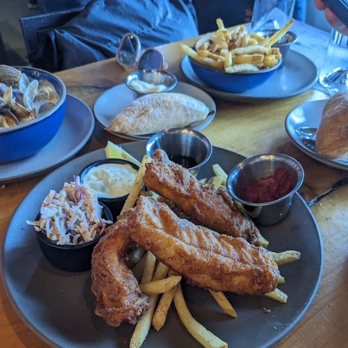 Crispy Fish and Chips Slaw