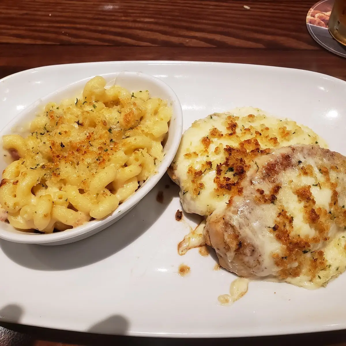 Parmesan Crusted Chicken and Mac and Cheese