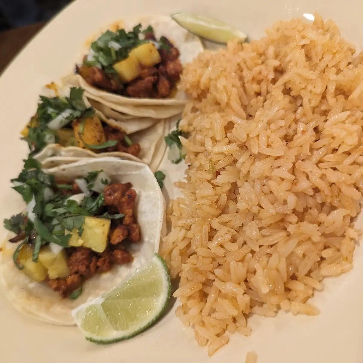 3 Taco Plate w Rice & Beans