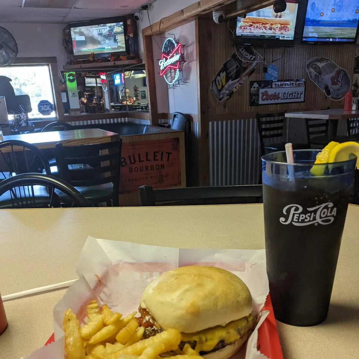 Cheese Burger and Fries