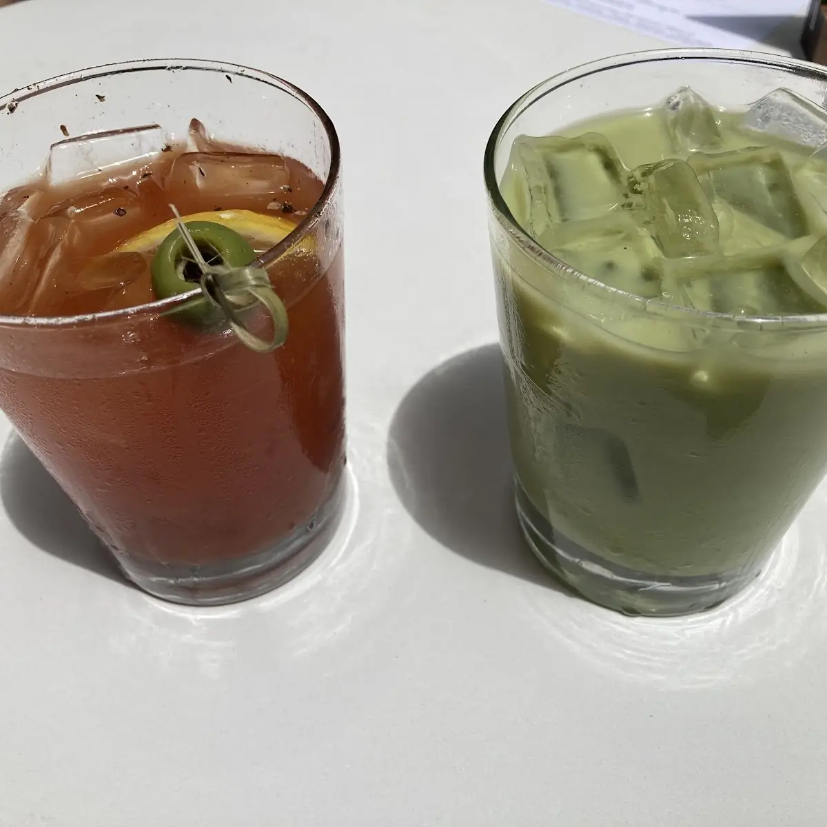 Bloody Mary & Matcha Horchata