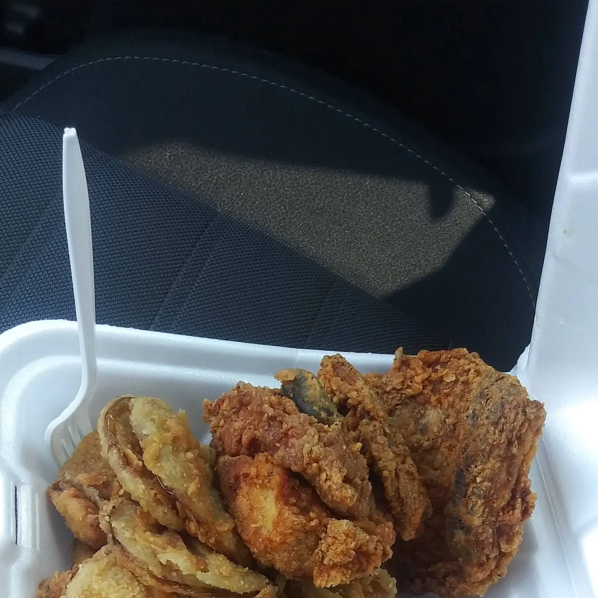 Fried Green Tomatoes and Chicken Salad