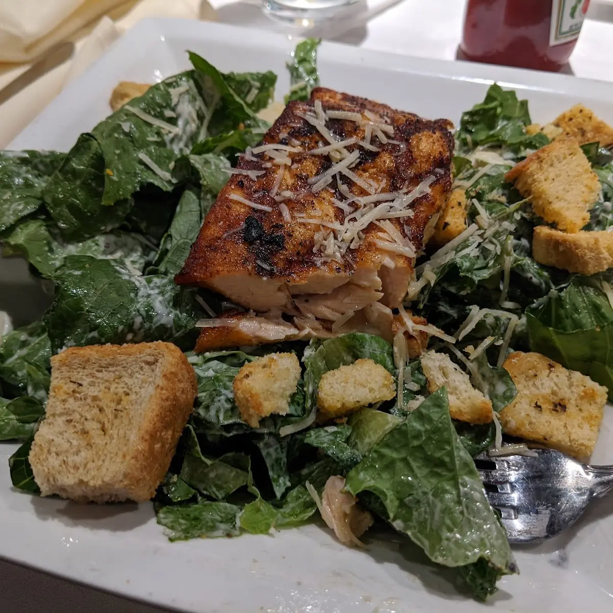 Caesar Salad with Salmon