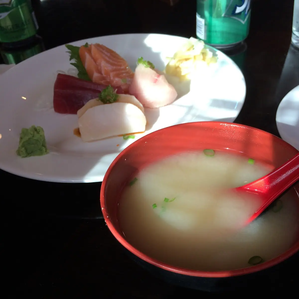 Miso Soup and Sashimi Sampler