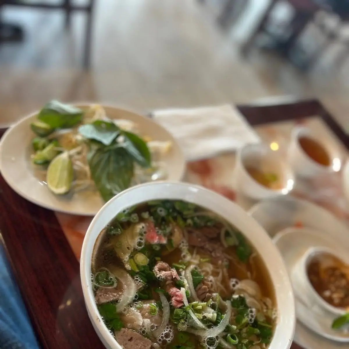 Chicken Pho with Basil and Jalapeños